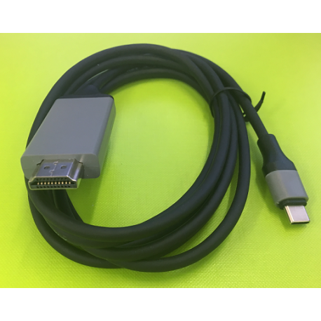 USB Type-C HDTV Cable 4K in Schwarz