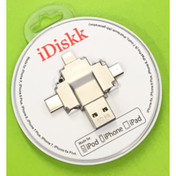 iDiskk 4 in 1 U Disk für Lighting/USB/Micro USC/ Type-C USB Silver (64GB)