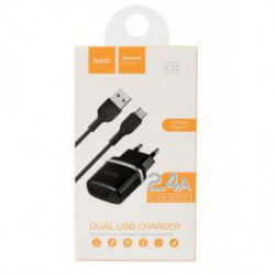 Hoco 2x USB Charger + Ladekabel Type-C