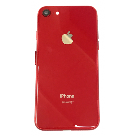 Gehäuse mit Elektronik + Akku Klebe für iPhone 8 in Rot