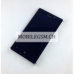 LCD Display für Nokia Lumia 925 Silber / Weiss