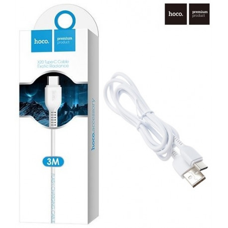 HOCO X20 Flash Charging Cable Type C 3m in Weiss