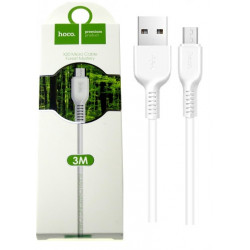 HOCO X20 Flash Charging Cable Micro USB 3m 2.4A in Weiss