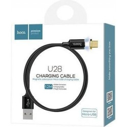 HOCO U28 USB Magnetic Charging Cable 1m - Micro USB in Schwarz