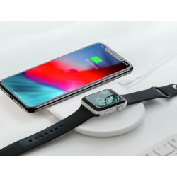 Baseus Smart 2in1 Wireless Charger Phone/ Apple Watch in Weiss